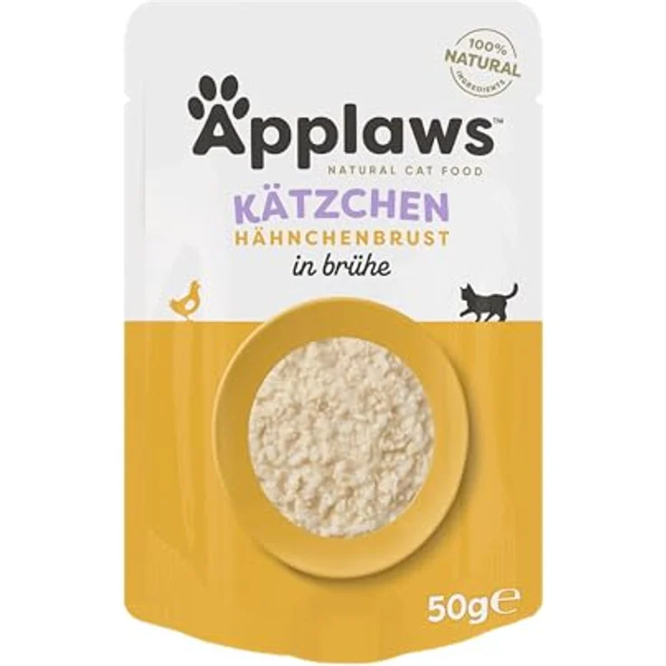Applaws Natürliches Nassfutter für Kätzchen, Hühnchen in Brühe, 12 x 50g Beutel, 100% natürliche Zutaten, Omega-3 & 6 Fette – Bild 2