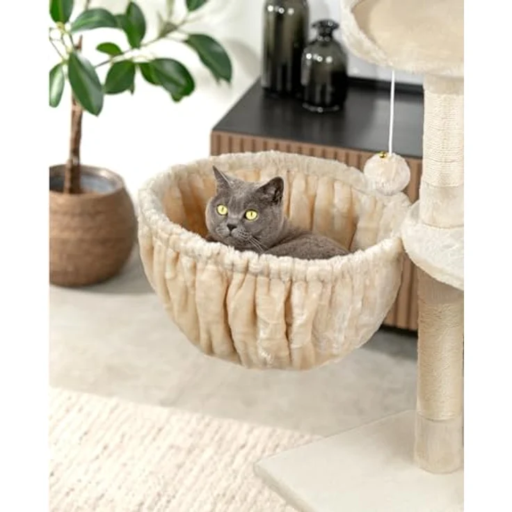 lionto Liegemulde für Kratzbäume 40 cm Durchmesser, 25 cm Tiefe beige – Bild 3