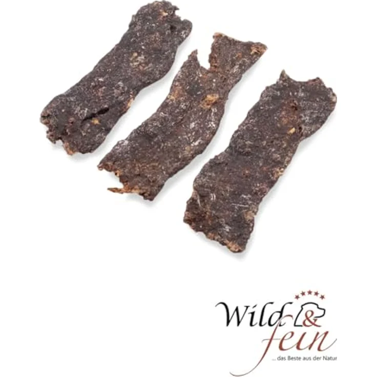 Wild & Fein Rehfleischstreifen 100 g - Hypoallergener, luftgetrockneter Kauartikel für Hunde mit empfindlichem Magen – Bild 2