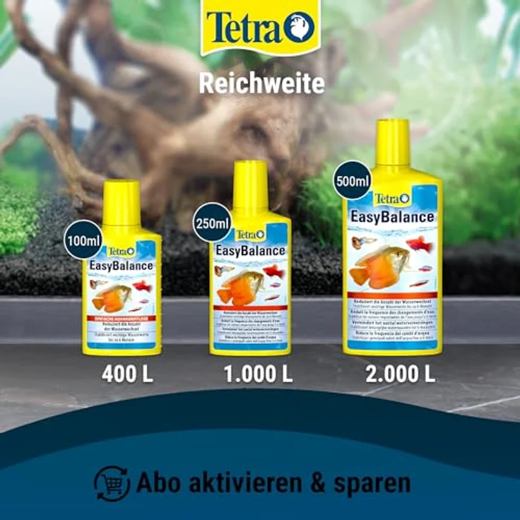 Tetra EasyBalance, Langzeitpflege für biologisch gesundes Aquariumwasser, stabilisiert KH und pH bis zu 6 Monate, 500 ml Flasche – Bild 5