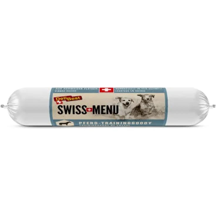 DeliBest Swiss MENU TrainingGoody Pferdefleisch, Hunde Snack aus frischem Pferdefleisch, glutenfrei, ideal für sensible Hunde, 200 g – Bild 1