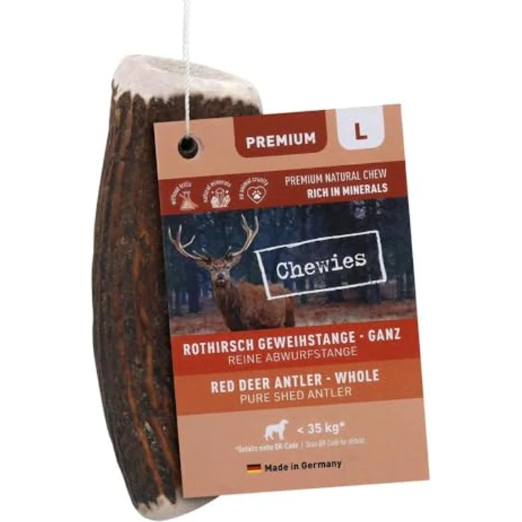 Chewies Geweih-Snack vom Rotwild L, Hundesnack für alle Altersgruppen, 160g – Bild 1