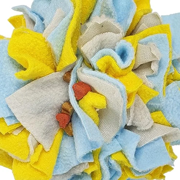 Nobby 61676 Schnüffelball Colore, Fleece Spielzeug für Kleintiere mit vielen Futterverstecken, Ø 10 cm – Bild 2