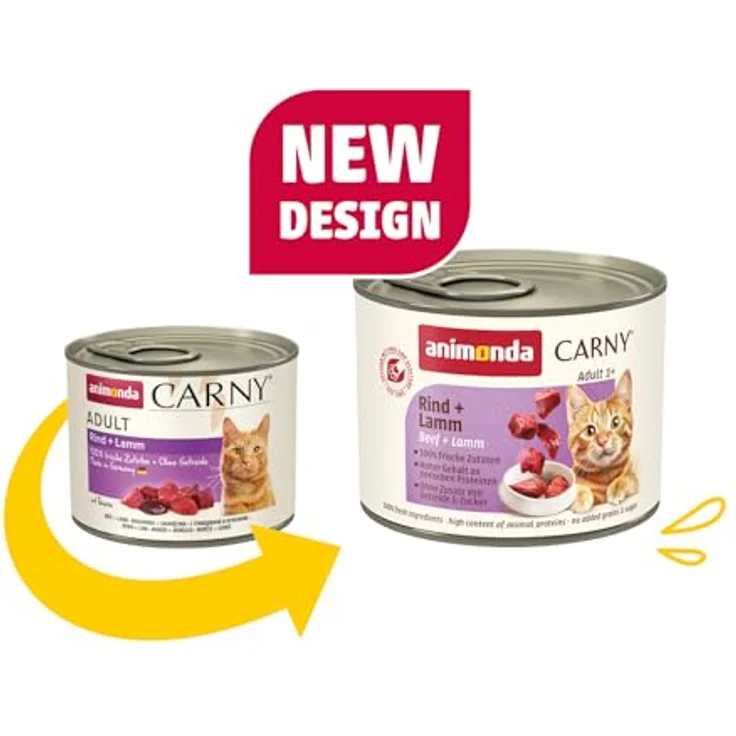 animonda Carny Adult Herzhafte Variation, Katzennassfutter für ausgewachsene Katzen, 100 % frische Zutaten, ohne Getreide und Zucker, 12 x 200 g – Bild 4