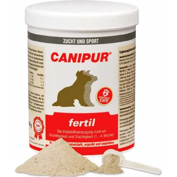 Canipur fertil 1000g, Vitamine für Zuchthündinnen zur Steigerung der Fruchtbarkeit