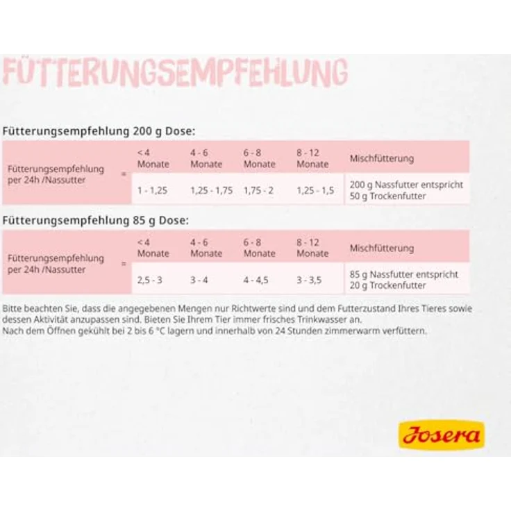 Josera Kitten Beef, Nassfutter für heranwachsende Katzen bis 1 Jahr mit 70% Rind und Huhn, 12x100 g – Bild 4