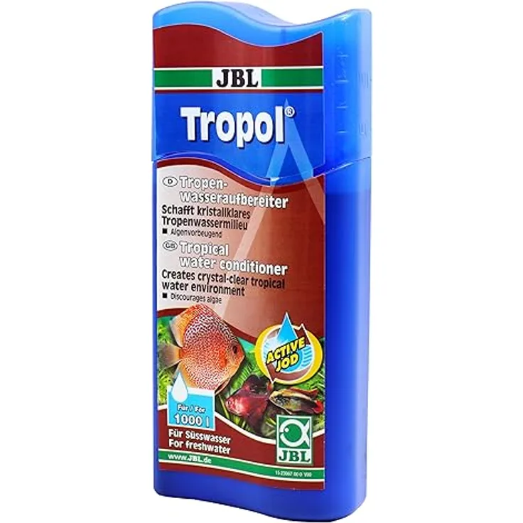 JBL Tropol 23067, Tropen-Wasseraufbereiter für Süßwasser Aquarien, 250 ml, algenvorbeugend und fördert die Gesundheit der Fische