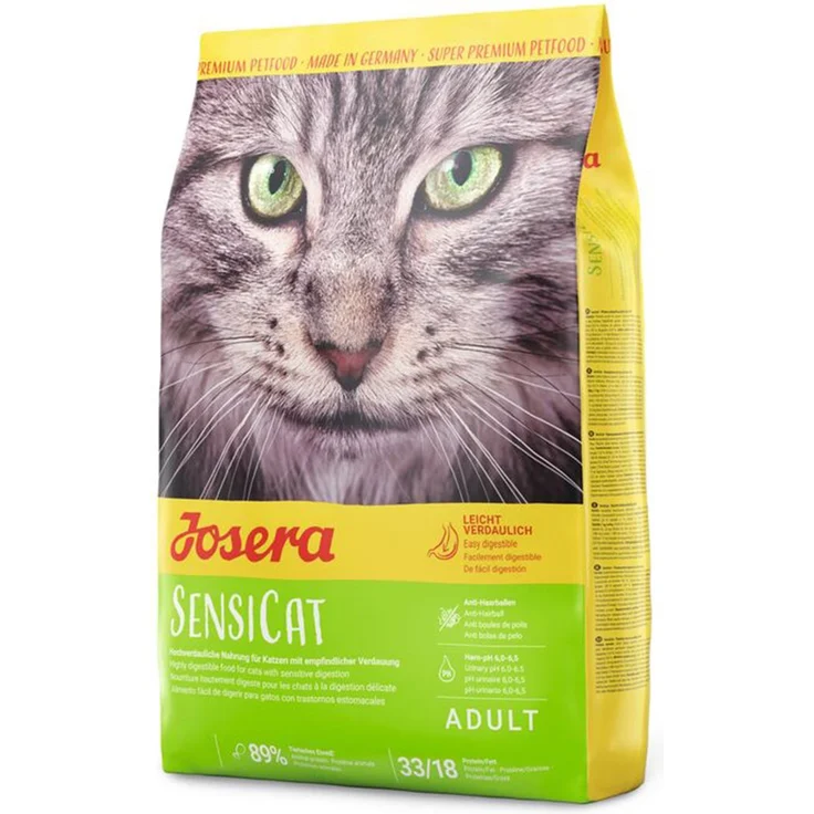 Josera SensiCat, weizenfreies Katzen-Trockenfutter mit hochwertigem Geflügel, 400g