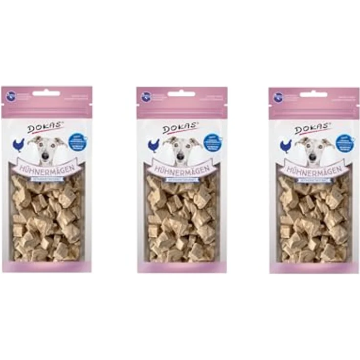 Dokas Hühnermägen, gefriergetrocknet, 100% Geschmack und Nährstoffe, 20g Hundesnack – Bild 1
