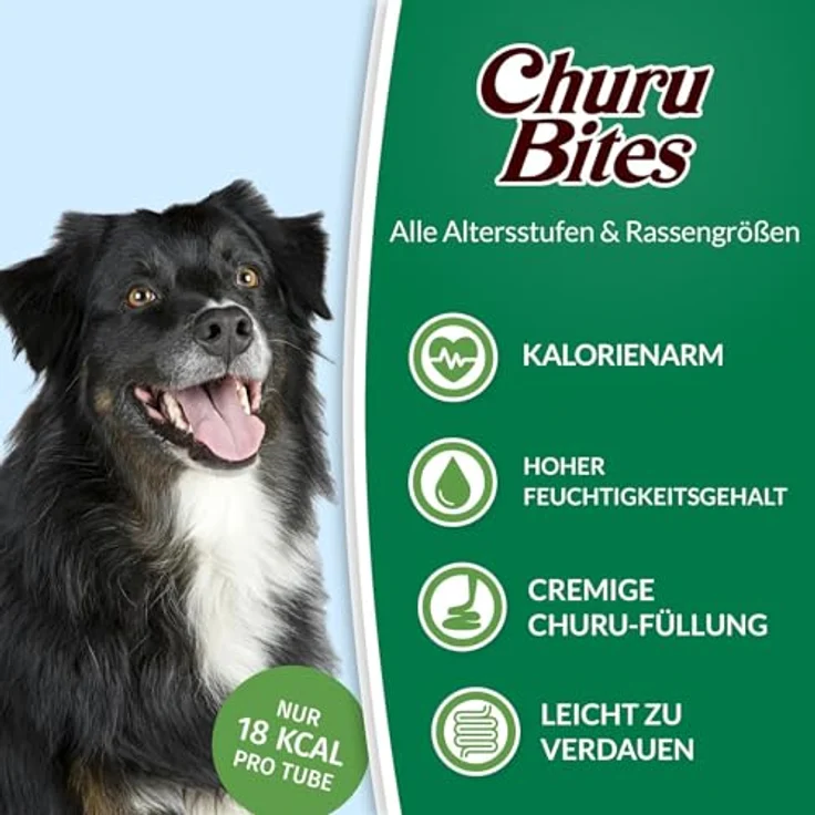 INABA Churu Bites, Hundeleckerli mit Huhn, getreidefrei, zuckerfrei, 192 g für kleine und Seniorhunde, weiche Häppchen mit doppelter Textur – Bild 3