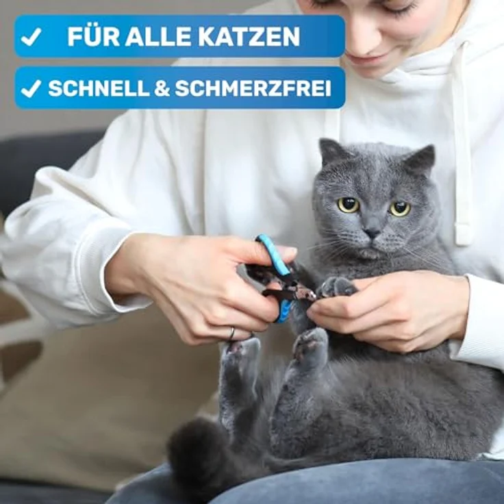BluePet Mini Krallenschere, kleiner Nagelschneider für Katzen, Hunde, Kaninchen & Welpen, sicher und schmerzfrei, präziser Schnitt – Bild 3