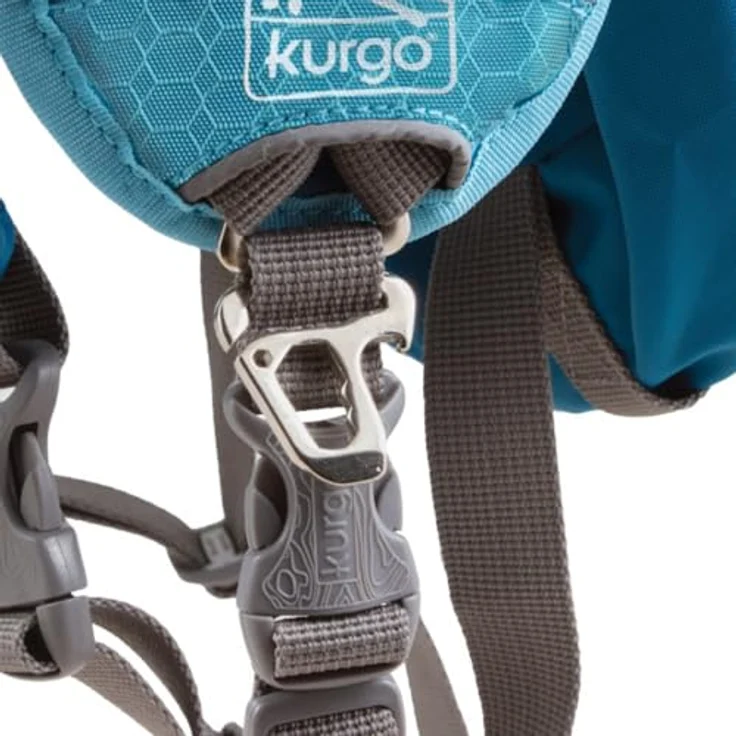 kurgo Hunde-Geschirr Hundetasche Baxter Backpack blau, Leicht & Strapazierfähig mit 3,75 l Fassungsvermögen – Bild 4