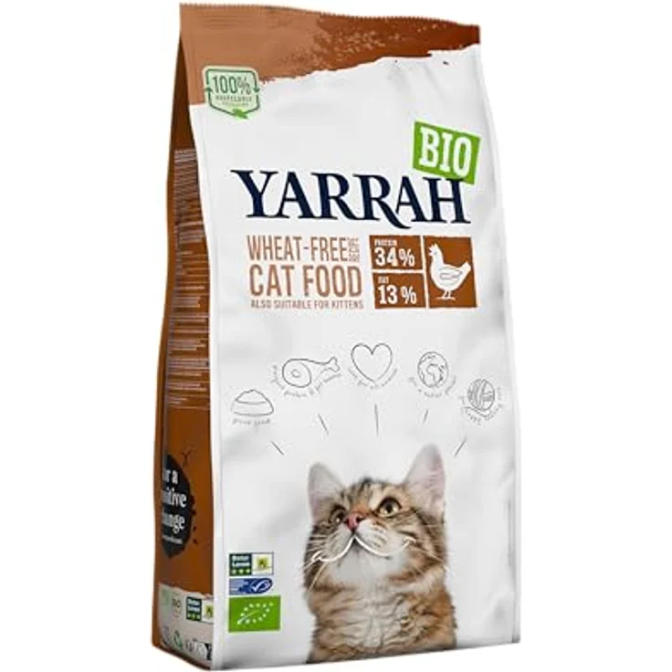 Yarrah Adult Catfood Huhn, 2,4kg, Bio-Katzenfutter mit MSC-Fisch, glutenfrei, reich an Omega-Fettsäuren – Bild 1