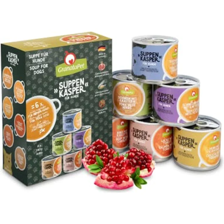 GranataPet Suppenkasper Multipack, Hunde-Nassfutter, 6x140g – Bild 1