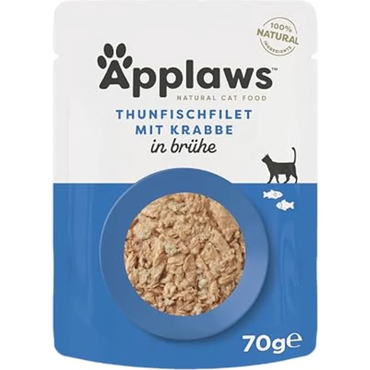 Applaws Natürliches Nassfutter für Katzen, Thunfisch mit Krabben in Brühe, 12 x 70g, 100% natürliche Zutaten, Premium-Protein, Omega-3 & 6. – Bild 2
