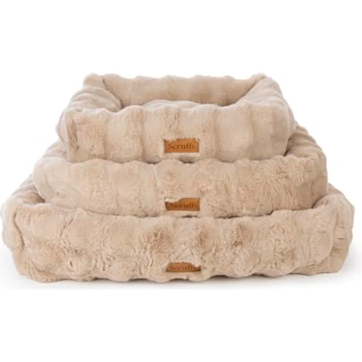 Scruffs Alpine Hundebett Champagne, 90x70 cm, mit weichem Kaninchenfellimitat und tief gepolsterten Wänden – Bild 6