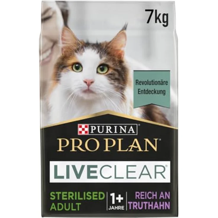 Pro Plan Liveclear Sterilised Adult Katzenfutter mit Truthahn, 7 kg - Reduziert Allergene, fördert gesunde Nieren – Bild 1