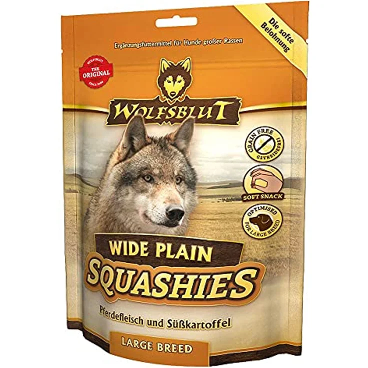 Wolfsblut Squashies Wide Plain, Getreidefreier Hundesnack mit Pferd für große Rassen, 300g – Bild 2