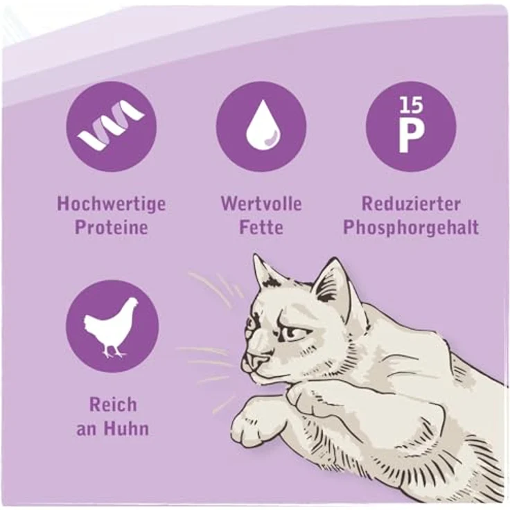 Venandi Animal Vet Premium Trockenfutter für Katzen - Diät Renal bei Niereninsuffizienz - Huhn, getreidefrei, 0,3kg – Bild 4