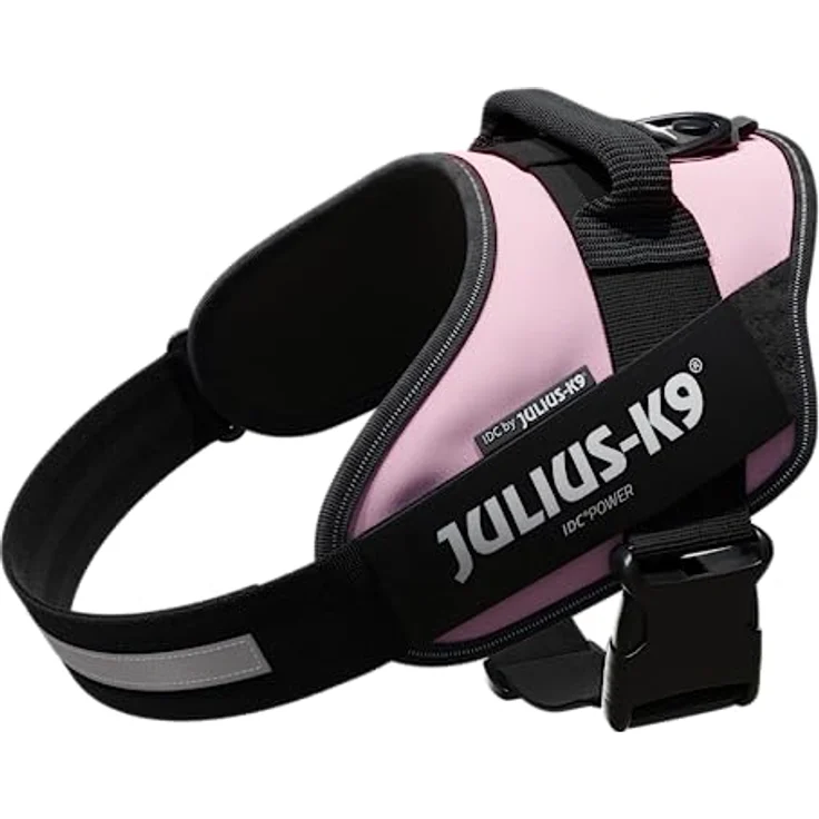 Julius-K9 IDC-Powergeschirr (1, Hund, Hundesport, Arbeit, Jogging), Halsband + Leine, Hochwertiges Sattelgeschirr für Hunde in pink mit ergonomischer Passform – Bild 1