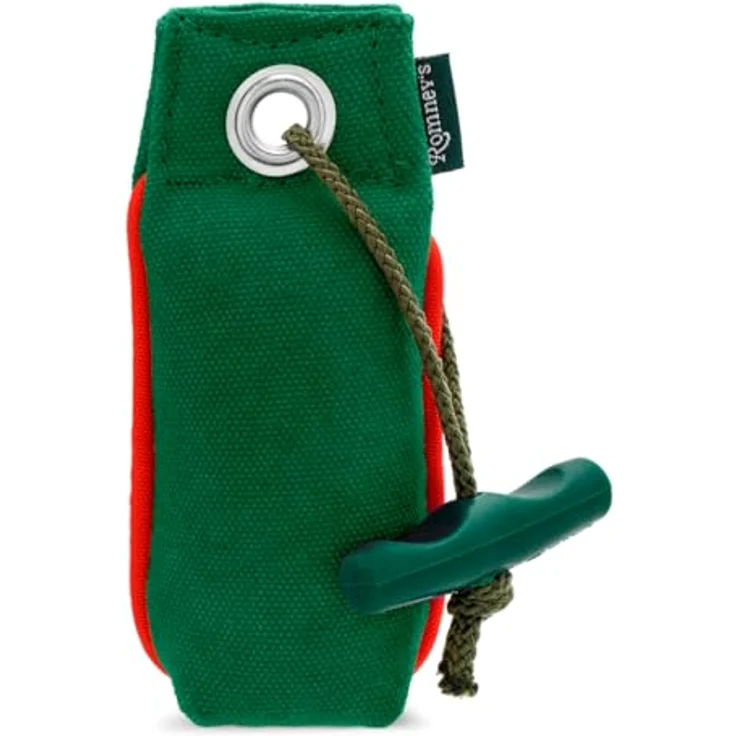 Romneys Suchen Dummy Mini-Dummy für kleine Hunde, 100g, schwimmfähig mit Wurfgriff (grün) – Bild 1