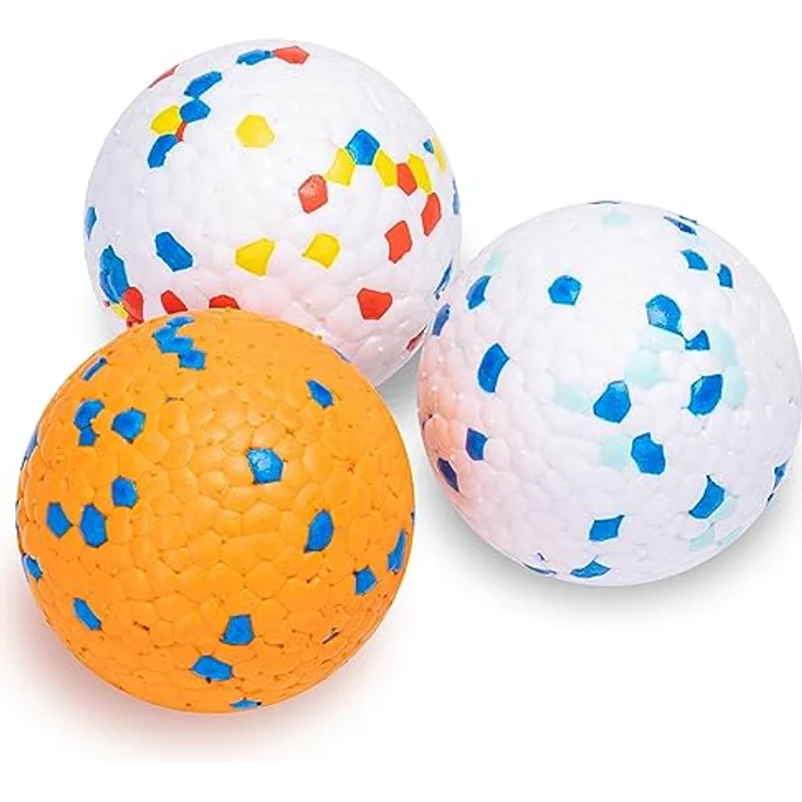 Nobleza Hundeball Unzerstörbar, 3 Stück, E-TPU Hundespielzeug für aggressive Kauer, Ø 7cm, geeignet für kleine, mittlere und große Hunde – Bild 1
