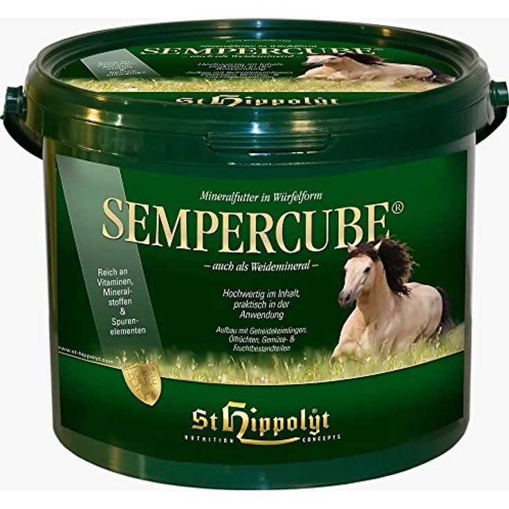 St. Hippolyt SemperCube, Mineralfutter in Würfelform für Weidepferde, 10 kg, auch als Leckerlie geeignet