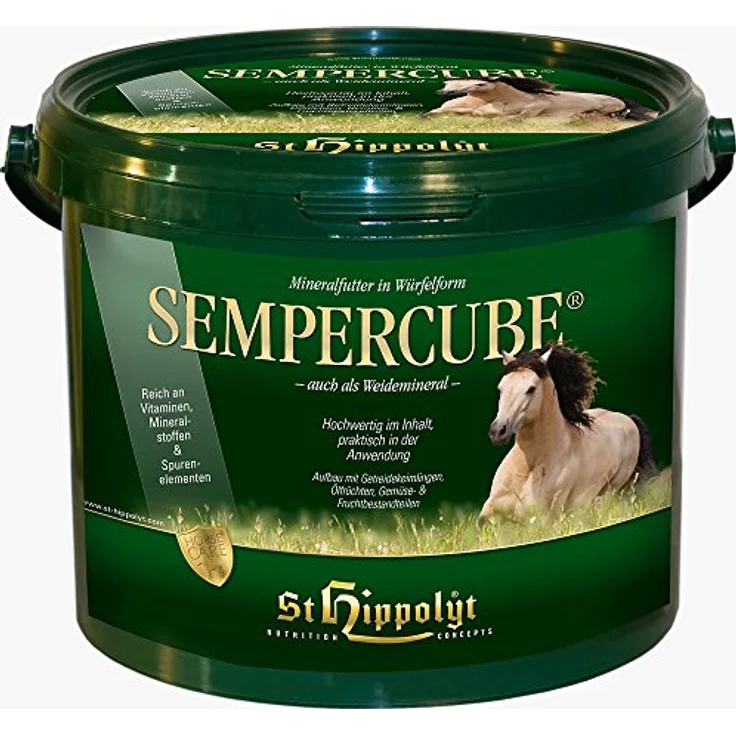 St. Hippolyt SemperCube, Mineralfutter in Würfelform für Weidepferde, 10 kg, auch als Leckerlie geeignet – Bild 1