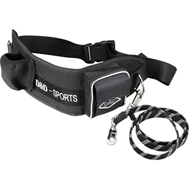 Europet Bernina D&D Sports Joggingleine 110 cm, schwarz, robustes Hundezubehör für aktive Hunde