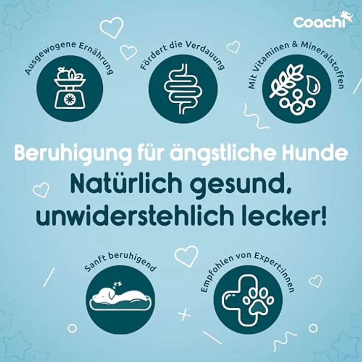 Coachi Natürliche Entspannende Hundeleckerlis, Getreidefrei und Hypoallergen mit Beruhigenden Zutaten (Truthahn, 100g) – Bild 4