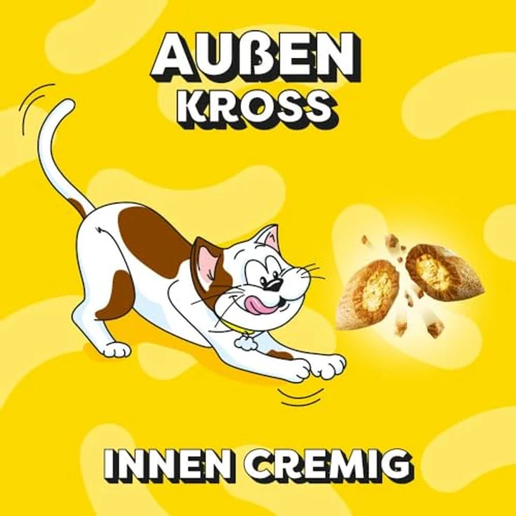 Dreamies Katzensnack Mix mit Huhn und Ente, cremiger Kern und knusprige Hülle, 6x60g – Bild 9