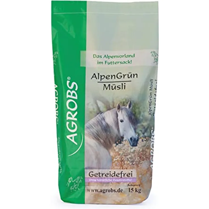 Agrobs Alpengrün Müsli 4 kg Nachfüllpack, getreidefrei und melassefrei