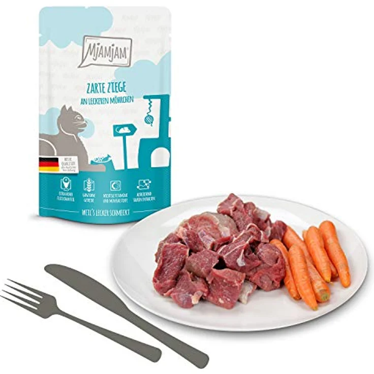 MjAMjAM Nassfutter Katze Adult Quetschie, 12x125 g Mixpaket 5 mit hohem Fleischanteil und gesunden Zutaten – Bild 7