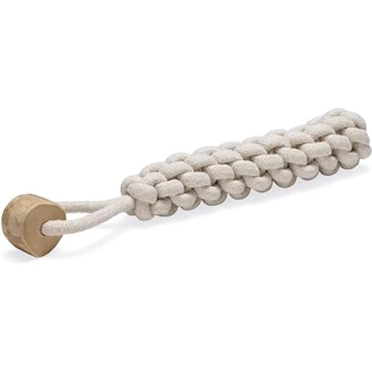 Beeztees Osa, Hundespielzeug aus Baumwolle und Kaffeeholz, Größe M, 34 cm, ideal für stundenlangen Spielspaß – Bild 1
