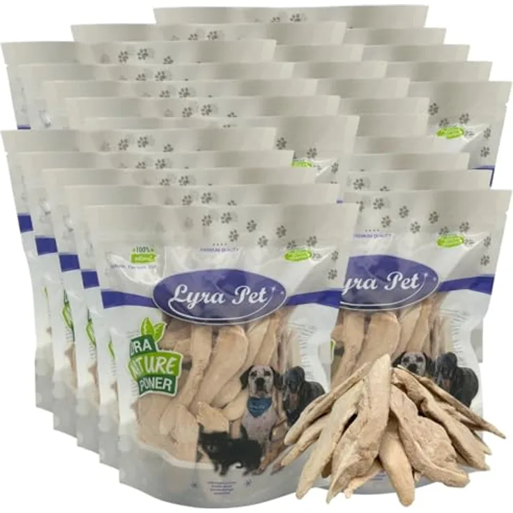 Lyra Pet® Entenbrust gefriergetrocknet 5 kg (25x200 g) | Proteinreicher, fettarmer Hundesnack für Welpen & Senioren | Idealer Belohnungs- & Trainingssnack, 100% ohne Zusätze