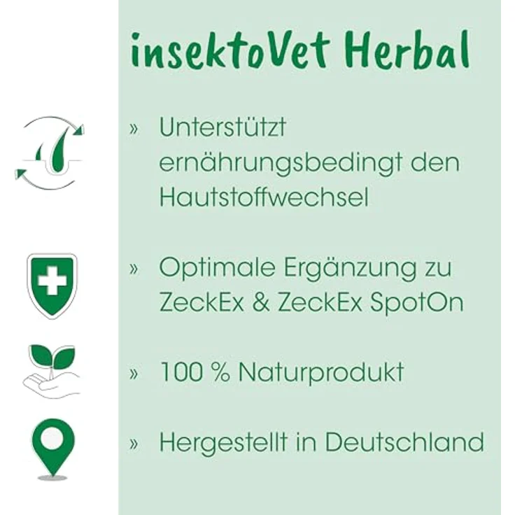 cdVet InsektoVet Herbal 100 g, natürliche Hunde-Nahrungsergänzung mit B-Vitaminen, Mineralstoffen und Aminosäuren zur Unterstützung des Hautstoffwechsels – Bild 2