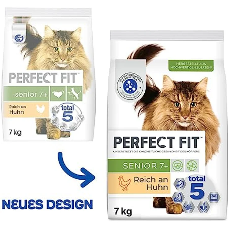 Perfect Fit Katze Senior 7+ Huhn, Trockenfutter für ältere Katzen, 7kg – Bild 8