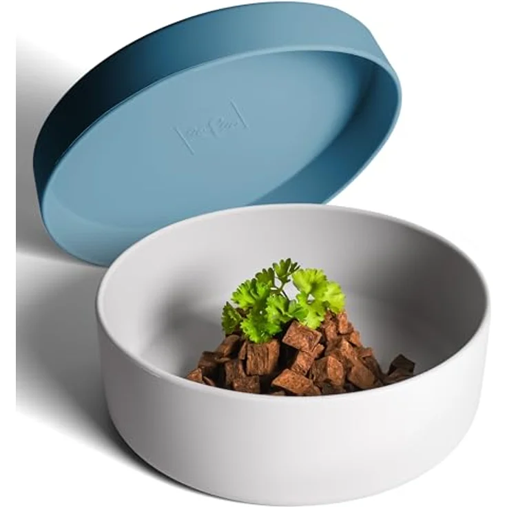 ne&no® Silikon Hundenapf 1200 ml mit Deckel, rutschfest und luftdicht, ideal für kleine und mittelgroße Hunde, Futternapf Set – Bild 1