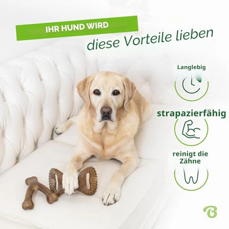 Benebone 2-Pack Indestructible Dental Chew/Wishbone, für aggressive Kauer, mit echtem Speckgeschmack, für große Hunde, hergestellt in den USA – Bild 3