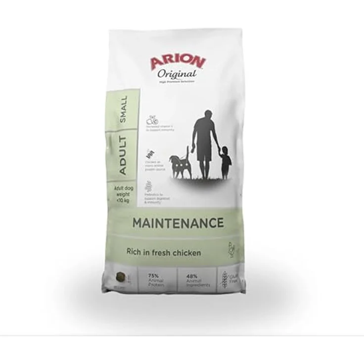 Arion Original Maintenance Hundefutter für kleine Rassen, 7 kg, mit Huhn, glutenfrei, hohe Verdaulichkeit, kleine Krokette