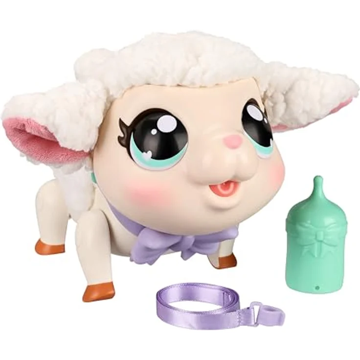 Moose Toys Little Live Pets My Pet Lamb Snowie, interaktives Baby-Lämmchen mit über 25 Geräuschen, weiß – Bild 2