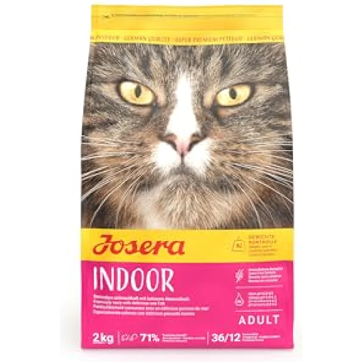 Josera Indoor Cat Adult, Trockenfutter für erwachsene Katzen, 2 kg, getreidefrei mit Meeresfisch und Anti-Haarballen-Effekt – Bild 2