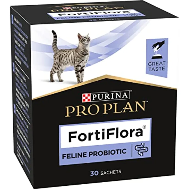 PURINA Pro Plan FortiFlora, Ergänzungsfuttermittel für Katzen, 30 x 1 g zur Unterstützung der Darmgesundheit
