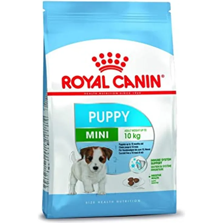 Royal Canin Mini Puppy, Trockenfutter für kleine Hunde bis 10 kg, 2 kg, mit DHA für Gehirnentwicklung und Vitamin E für Abwehrkräfte.