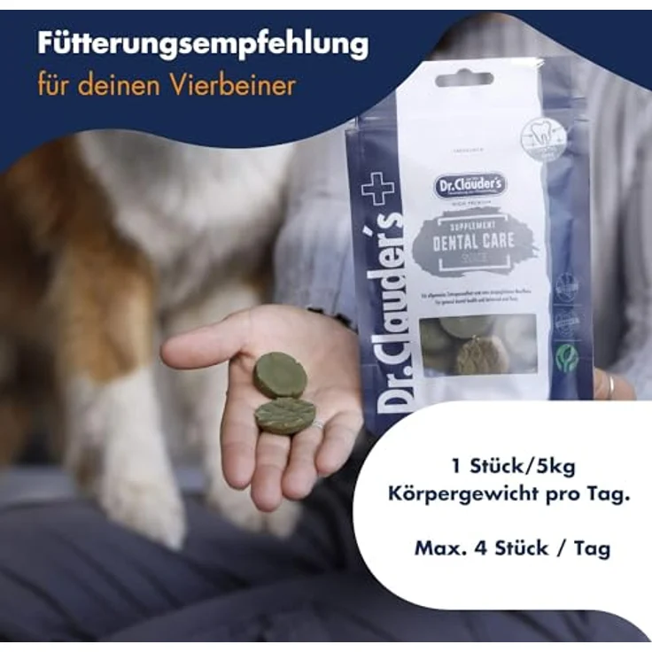 Dr.Clauder's Supplement Snack Dental Care, 150g zur Reduzierung von Zahnbelag und Förderung einer gesunden Maulflora bei Hunden und Katzen – Bild 4