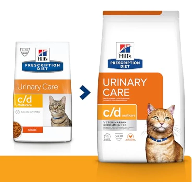 Hill's HPD Feline C/D, Katzen-Trockenfutter mit Hühnchen, 8 kg – Bild 3