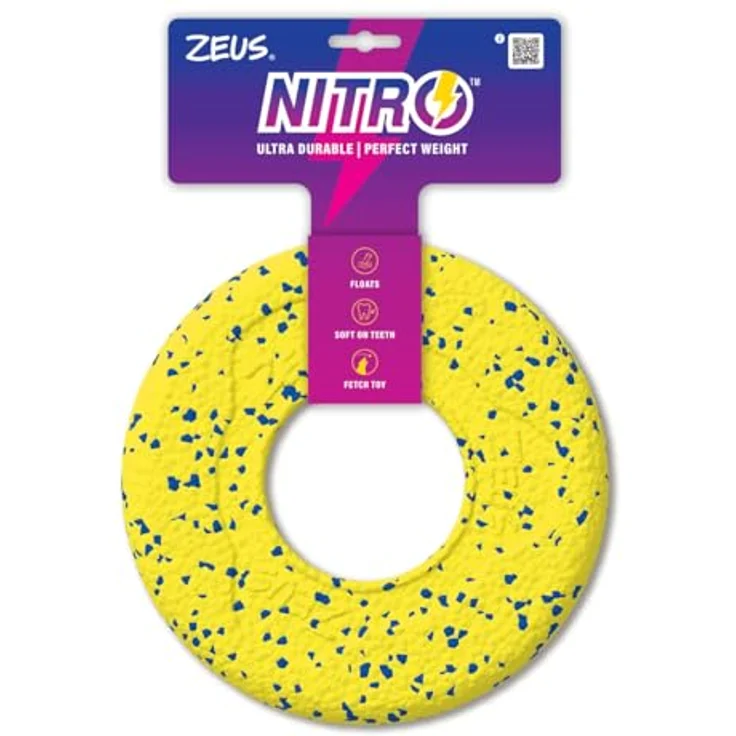 Zeus Nitro Flying Disc, Ø24cm, FDA-zugelassen, spülmaschinengeeignet, flexibel und robust für Hunde und Welpen – Bild 1