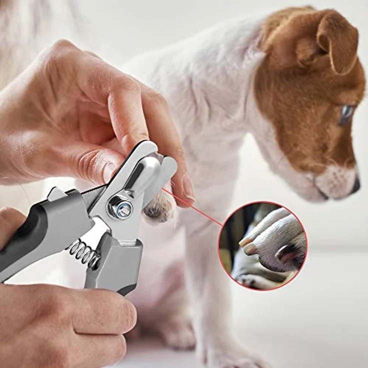 Tpotato Edelstahl Krallenschere für Hunde und Katzen, Profi Nagelknipser mit Sicherheitsschutz, ergonomischem Griff und Krallenfeile, leise und sicher für alle Rassen – Bild 4