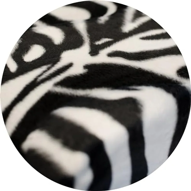 Holland Animal Care HD Catbed Zebra, Orthopädisches Katzenbett 45x55cm mit Memory Foam und hypoallergener PU Lederabdeckung