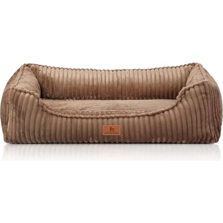 Knuffelwuff orthopädisches Hundebett Sedona M-L, 85 x 63 cm, Braun | Abnehmbarer Bezug | Waschbar | Rutschfester Unterboden | Für große, mittelgroße und kleine Hunde – Bild 2